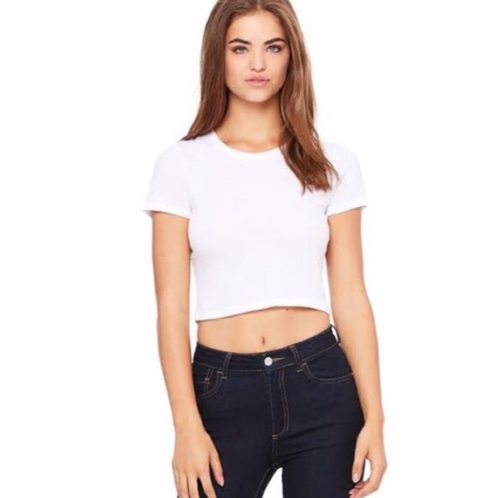 Express white crop top
